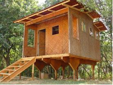 Timber prefabricated bamboo house